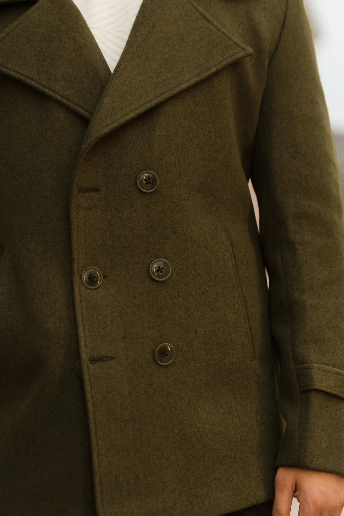 Men Double Breasted Short Coat