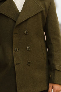Men Double Breasted Short Coat
