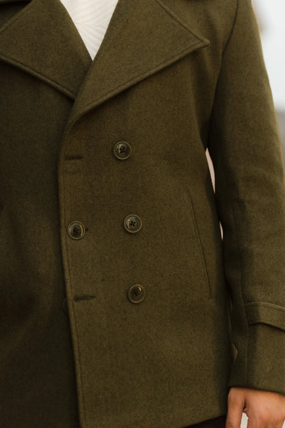 Men Double Breasted Short Coat