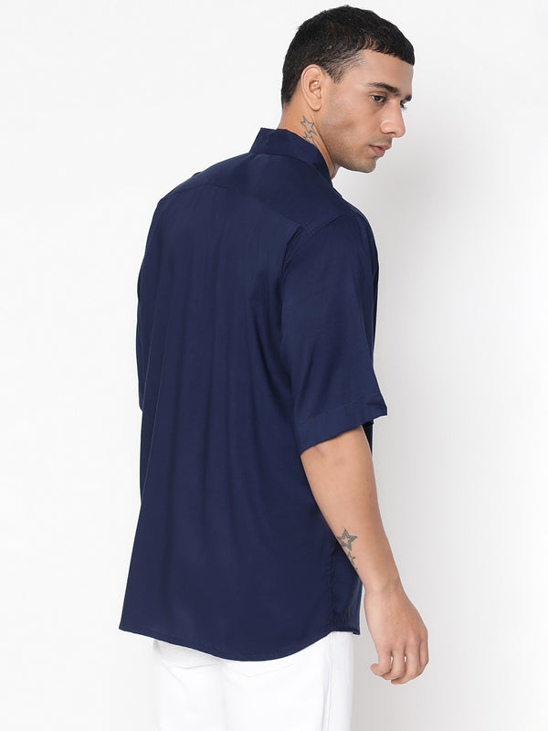Oversized Cuban Collar Unisex Rayon Shirt