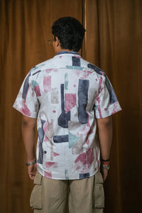 Abstract Printed Oversized Resort Wear Shirt