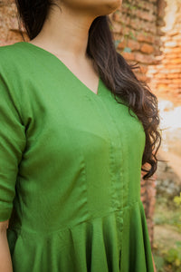 V-Neck Peplum Style Top & Trouser Rayon Co-ord Set
