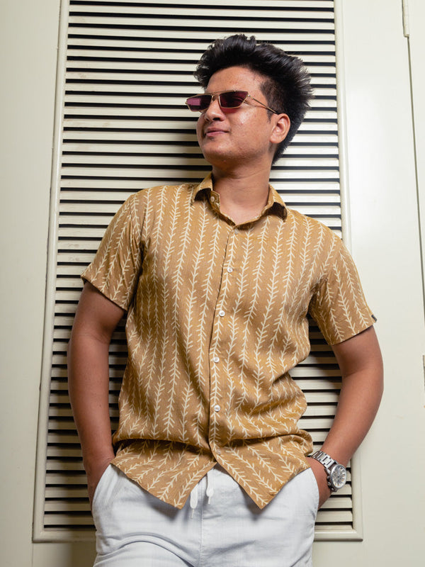 Vertical Branches Premium Rayon Slim Fit Unisex Shirt