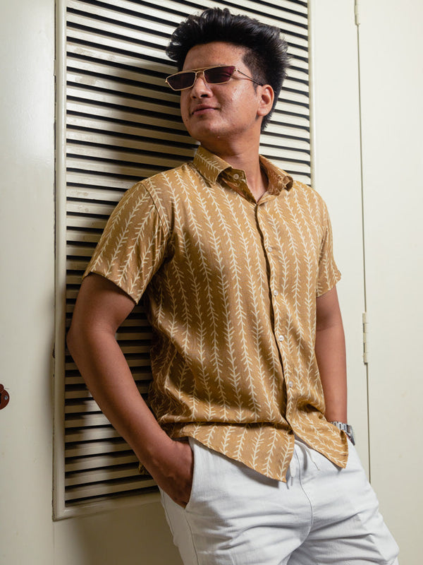 Vertical Branches Premium Rayon Slim Fit Unisex Shirt