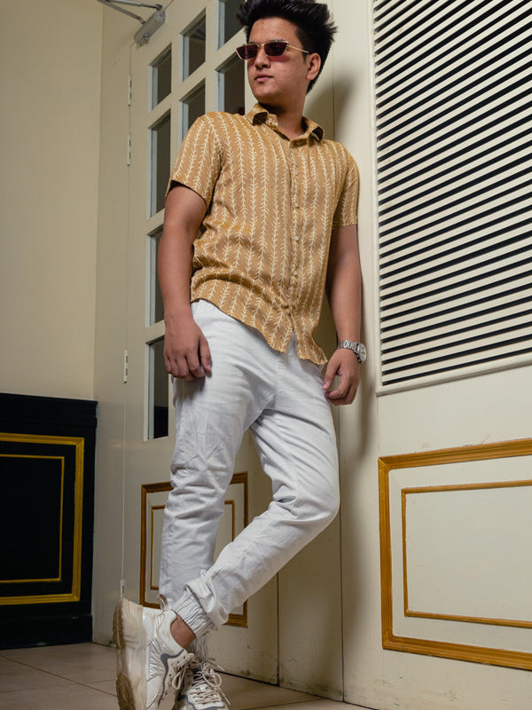 Vertical Branches Premium Rayon Slim Fit Unisex Shirt