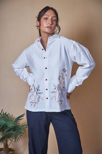 Women Embroidered Relaxed Fit Shirt
