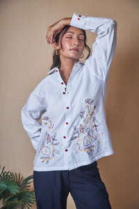 Women Embroidered Relaxed Fit Shirt