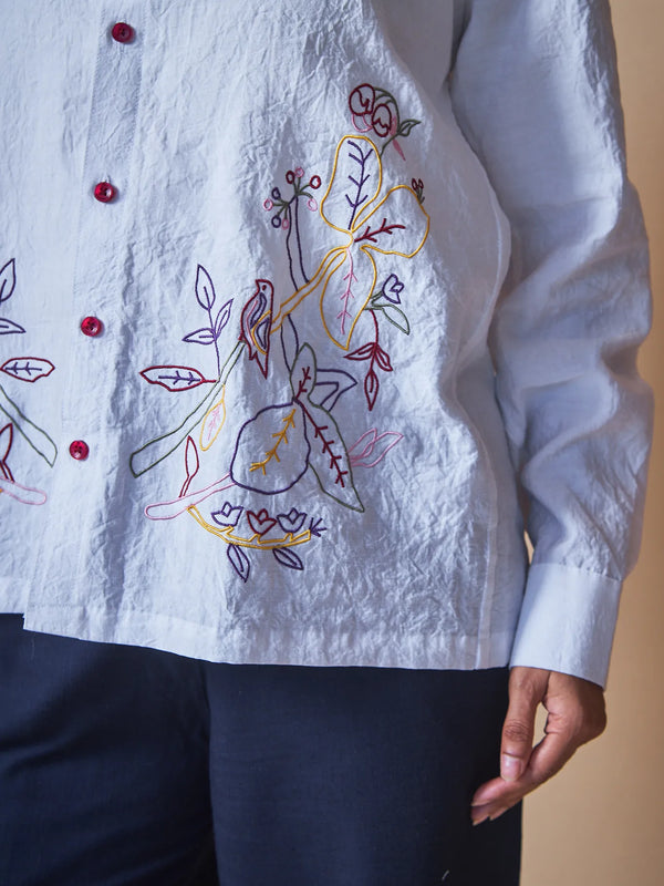 Women Embroidered Relaxed Fit Shirt