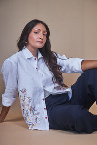 Women Embroidered Relaxed Fit Shirt