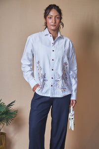 Women Embroidered Relaxed Fit Shirt