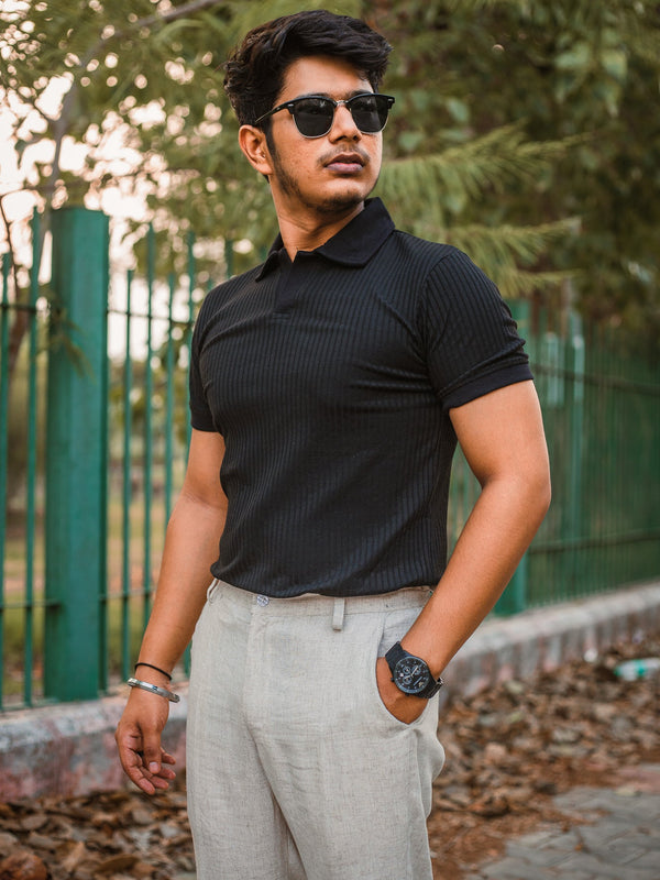 Luxury Knitted Polo T-shirt
