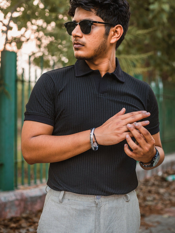 Luxury Knitted Polo T-shirt