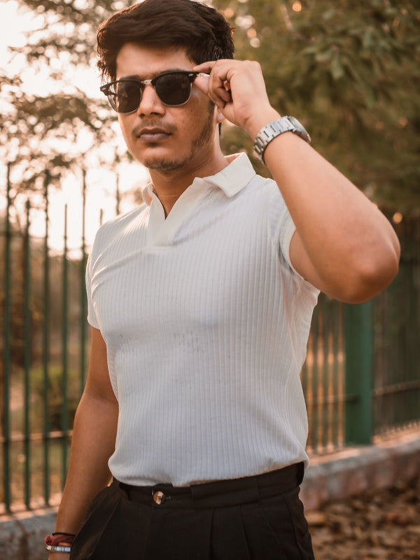 Luxury Knitted Polo T-shirt