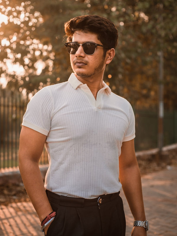 Luxury Knitted Polo T-shirt