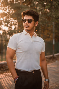 Luxury Knitted Polo T-shirt