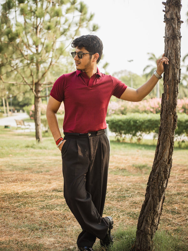 Luxury Knitted Polo T-shirt