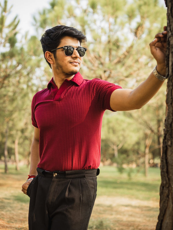 Luxury Knitted Polo T-shirt