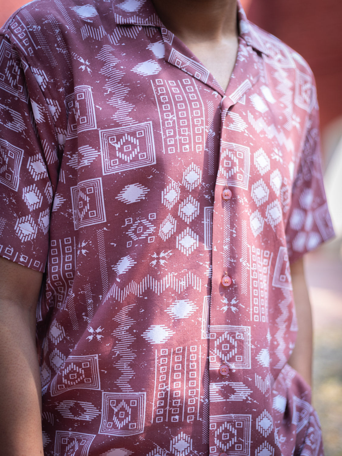 Tribal Printed Sustainable Rayon Unisex Shirt