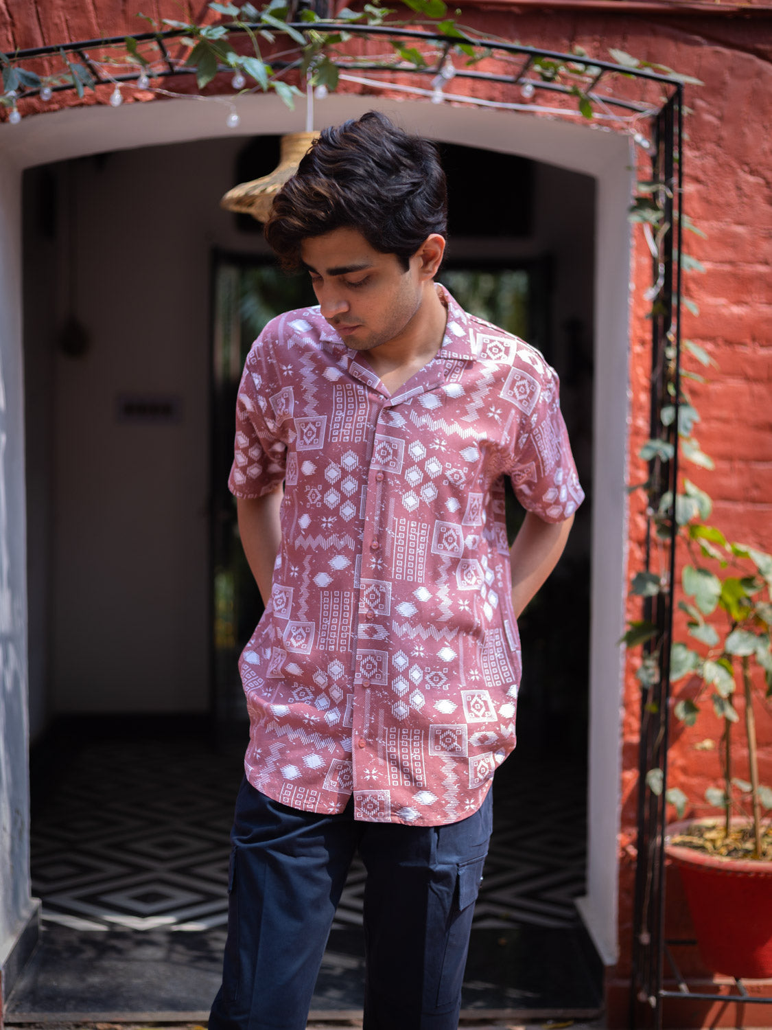 Tribal Printed Sustainable Rayon Unisex Shirt