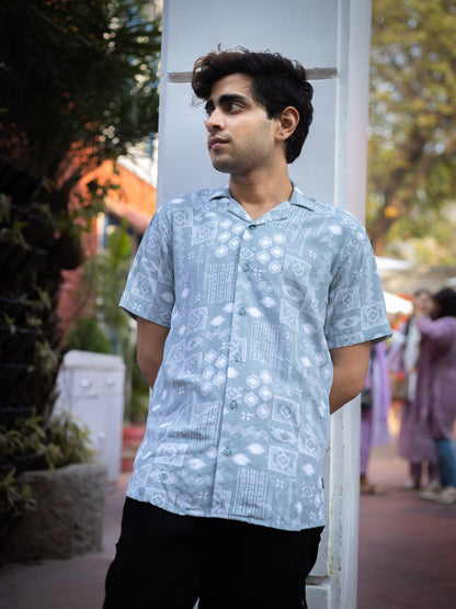 Tribal Printed Sustainable Rayon Unisex Shirt