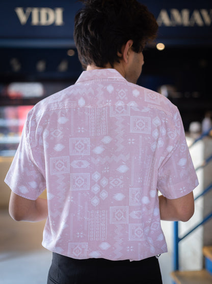 Pink Tribal Printed Sustainable Rayon Unisex Shirt