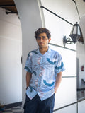 Abstract Floral Printed Sustainable Rayon Unisex Shirt