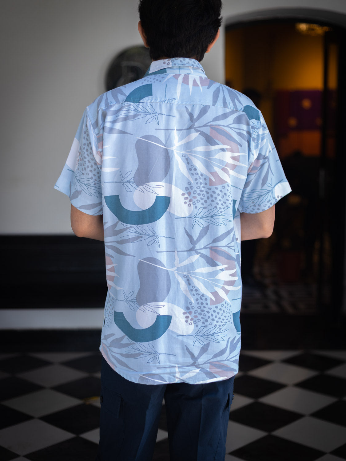 Abstract Floral Printed Sustainable Rayon Unisex Shirt