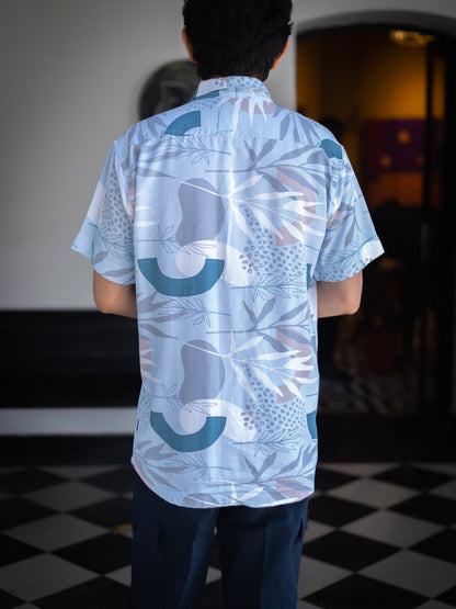 Abstract Floral Printed Sustainable Rayon Unisex Shirt