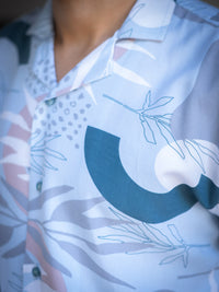 Abstract Floral Printed Sustainable Rayon Unisex Shirt