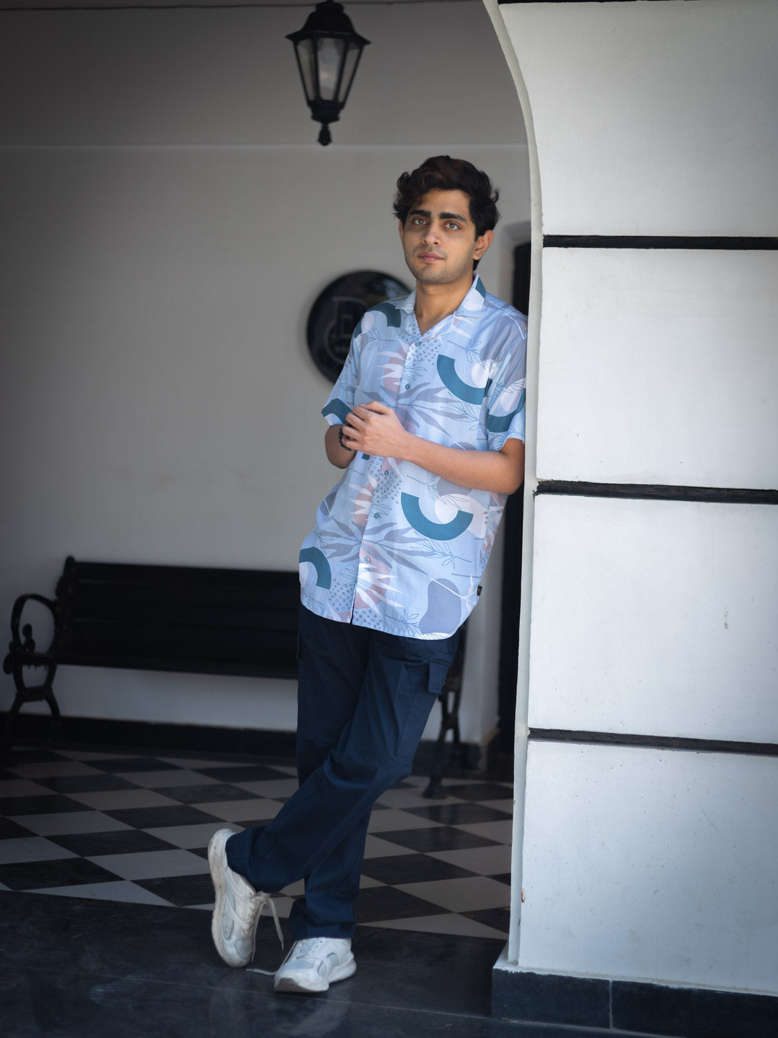 Abstract Floral Printed Sustainable Rayon Unisex Shirt