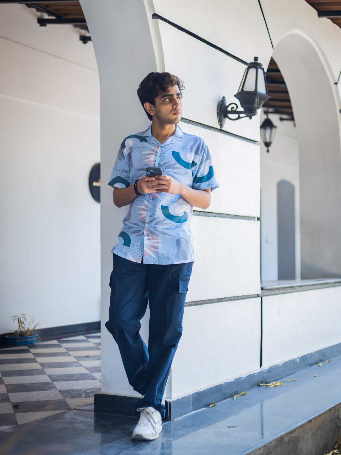 Abstract Floral Printed Sustainable Rayon Unisex Shirt