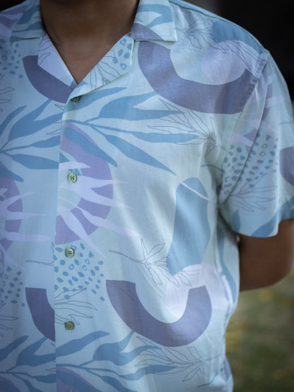 Abstract Floral Printed Sustainable Rayon Unisex Shirt