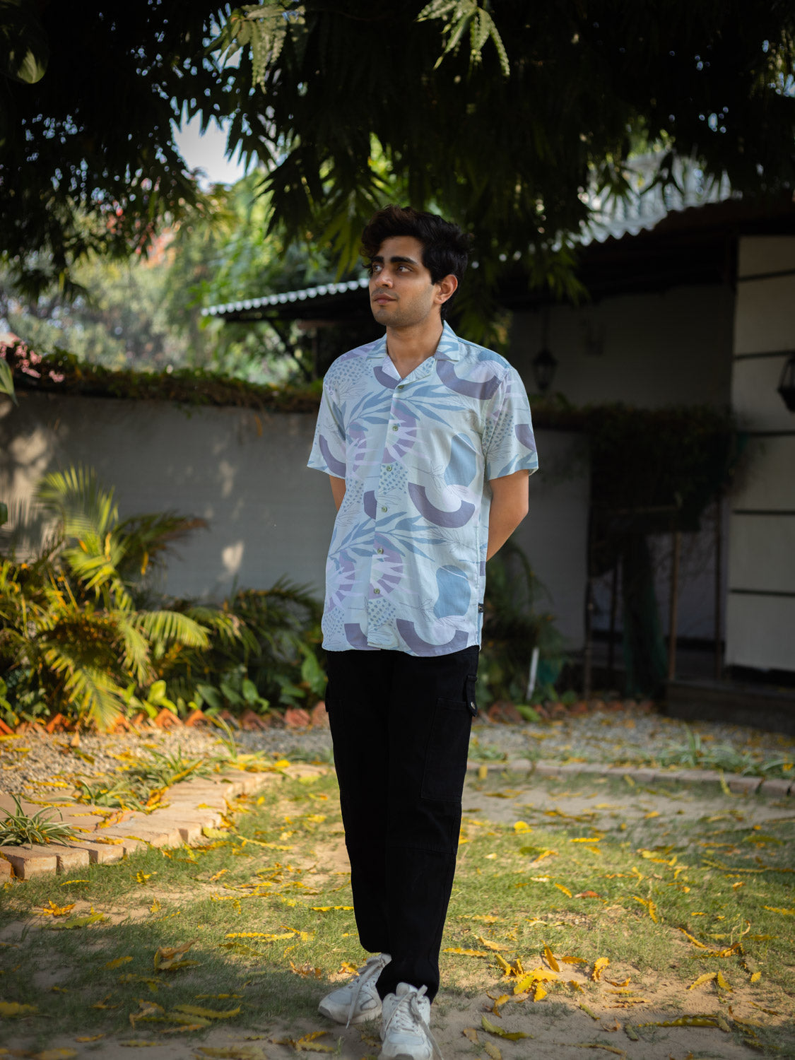 Abstract Floral Printed Sustainable Rayon Unisex Shirt