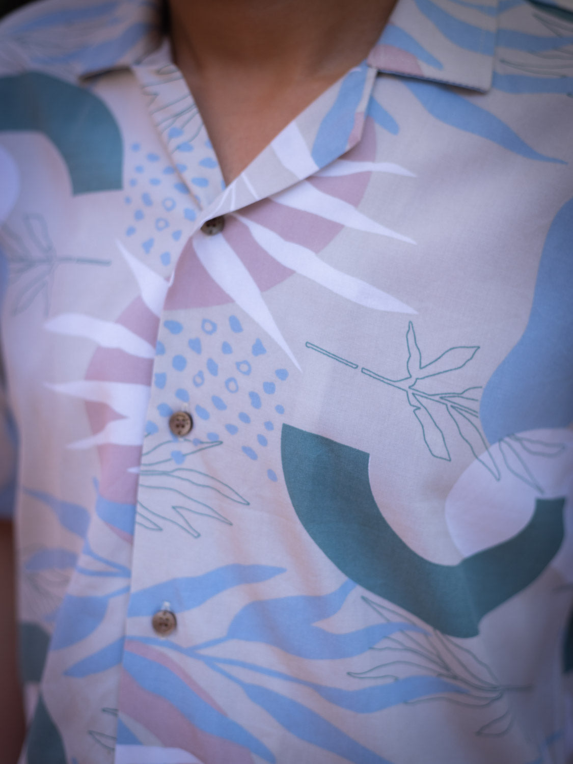 Abstract Floral Printed Sustainable Rayon Unisex Shirt