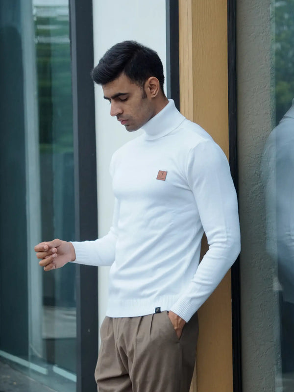 Warm Wool Blend Turtle Neck Sweater