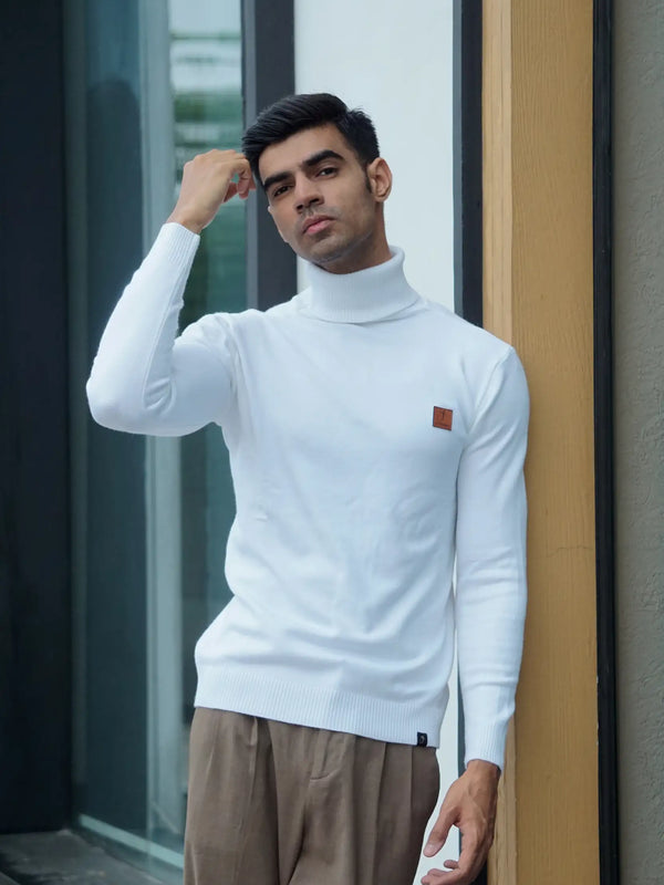 Warm Wool Blend Turtle Neck Sweater