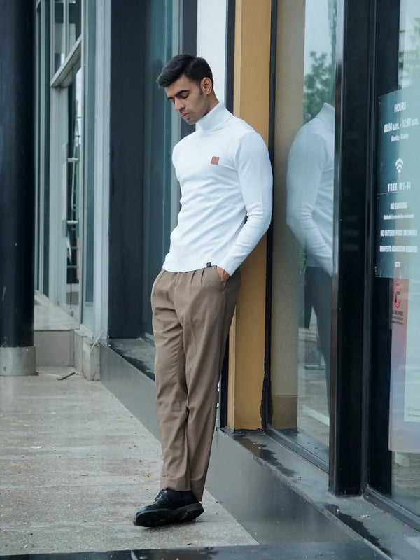 Warm Wool Blend Turtle Neck Sweater