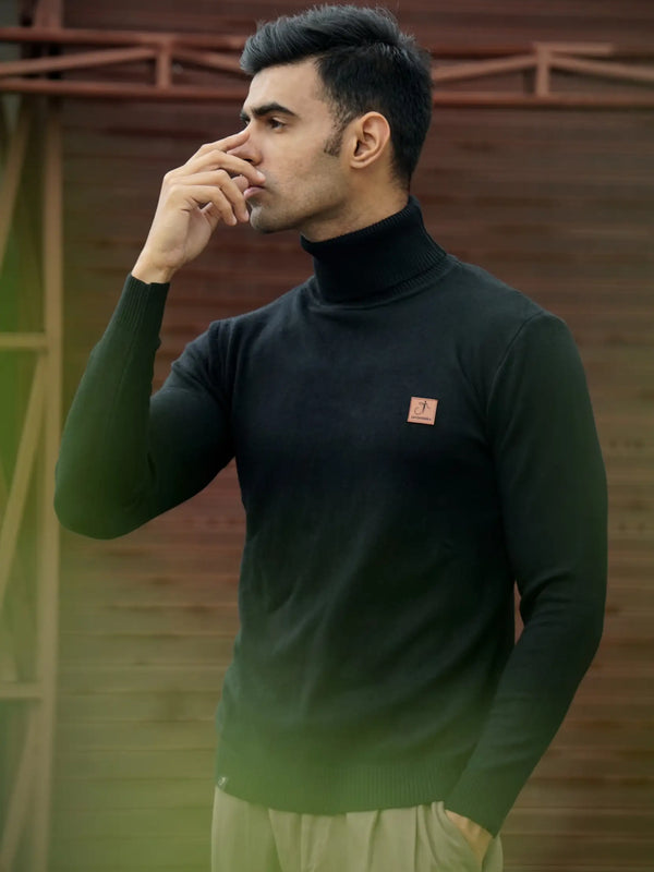 Warm Wool Blend Turtle Neck Sweater
