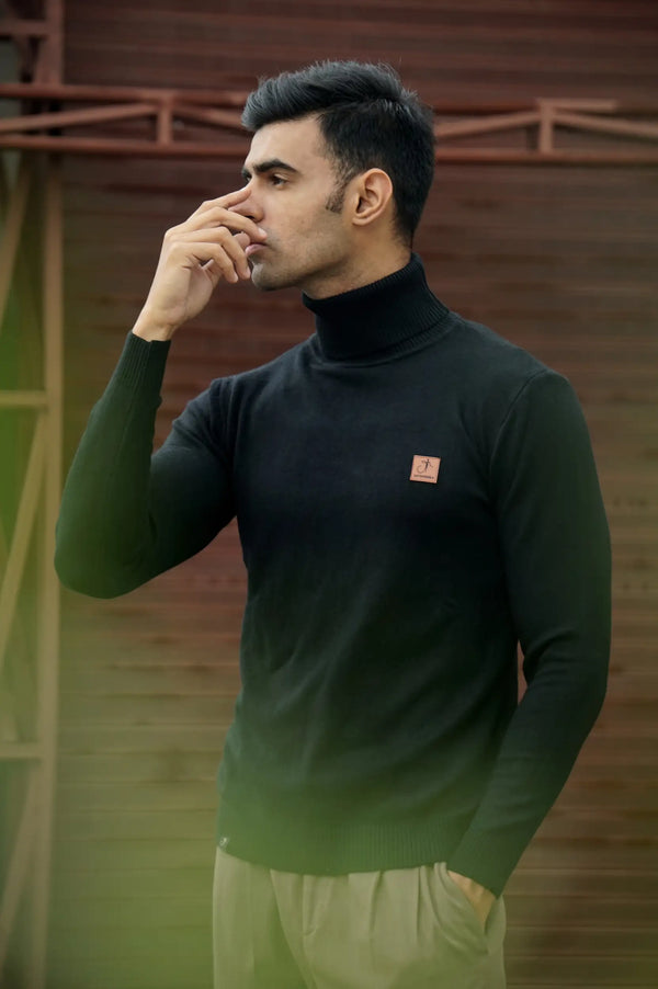 Warm Wool Blend Turtle Neck Sweater