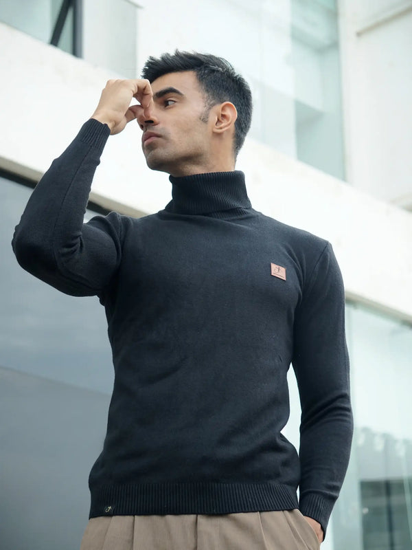 Warm Wool Blend Turtle Neck Sweater