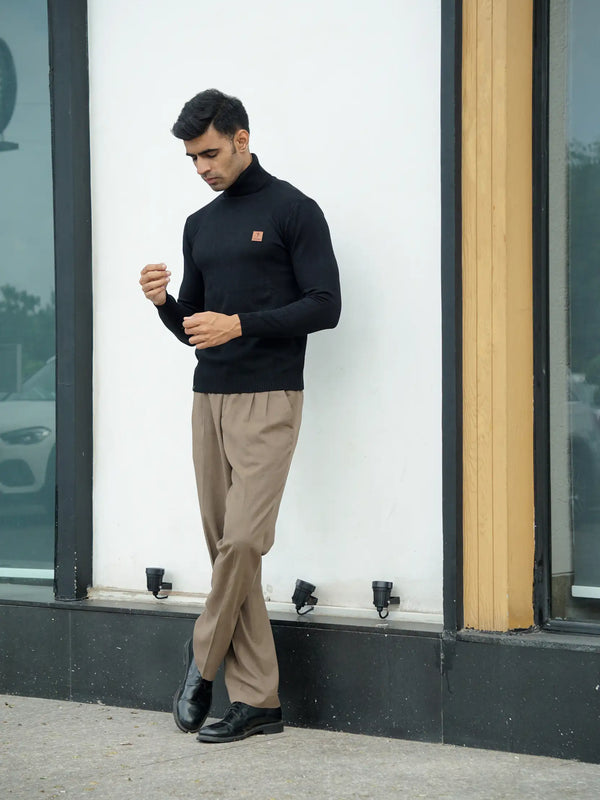 Warm Wool Blend Turtle Neck Sweater