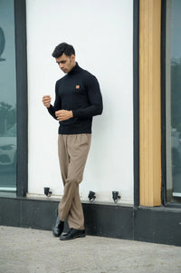 Warm Wool Blend Turtle Neck Sweater