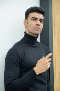 Warm Wool Blend Turtle Neck Sweater