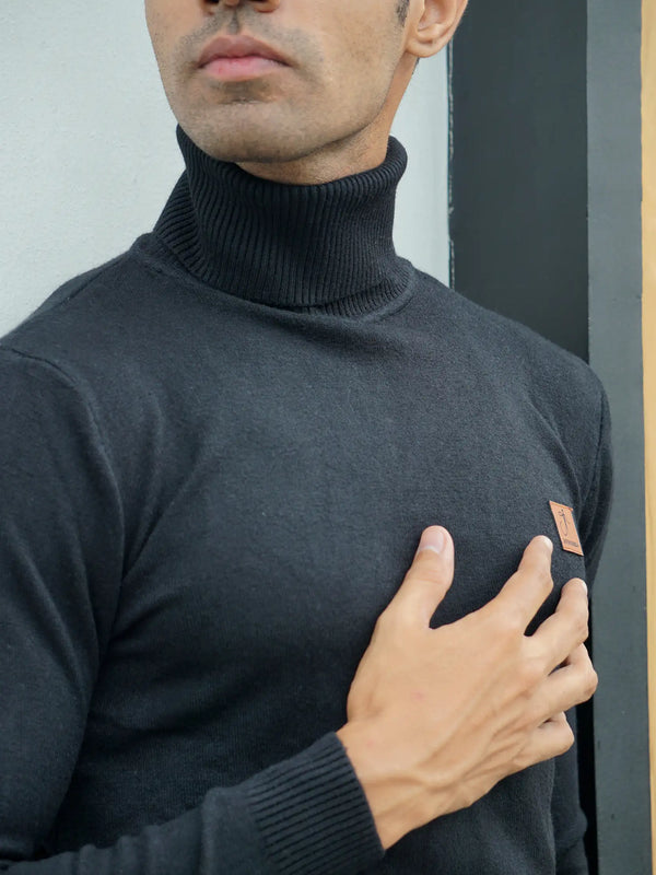 Warm Wool Blend Turtle Neck Sweater