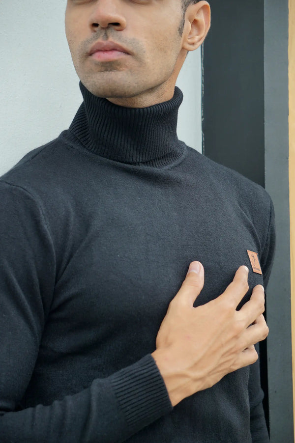 Warm Wool Blend Turtle Neck Sweater