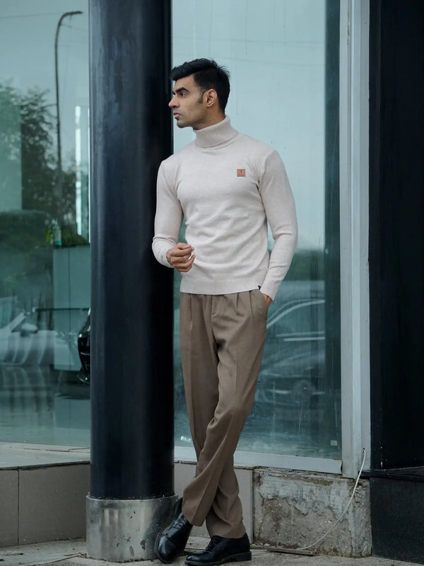 Warm Wool Blend Turtle Neck Sweater