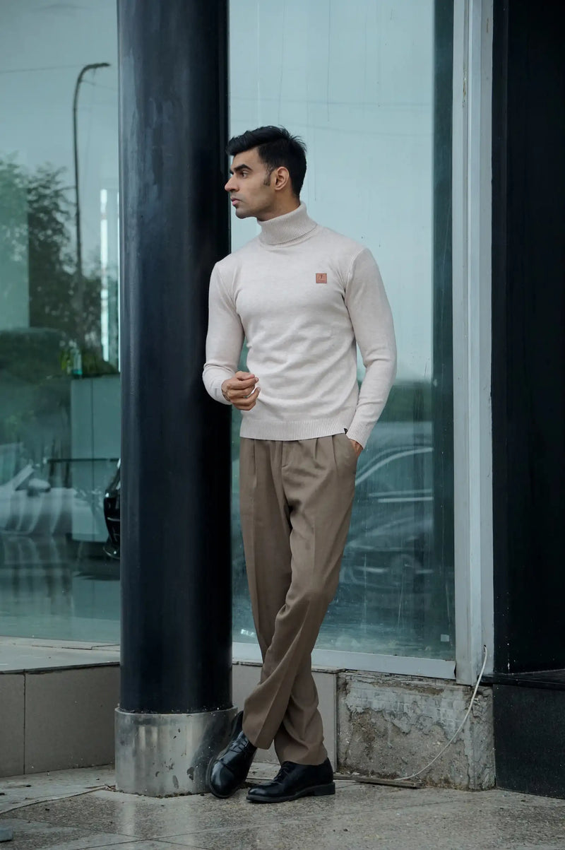 Warm Wool Blend Turtle Neck Sweater