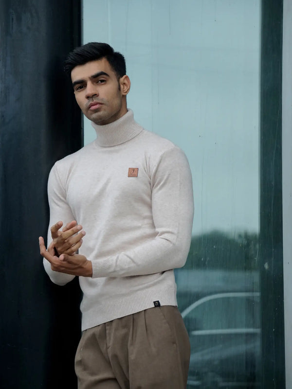 Warm Wool Blend Turtle Neck Sweater