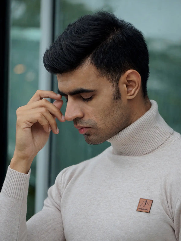 Warm Wool Blend Turtle Neck Sweater