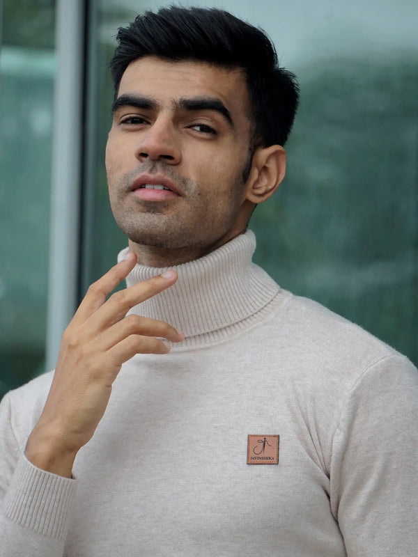 Warm Wool Blend Turtle Neck Sweater